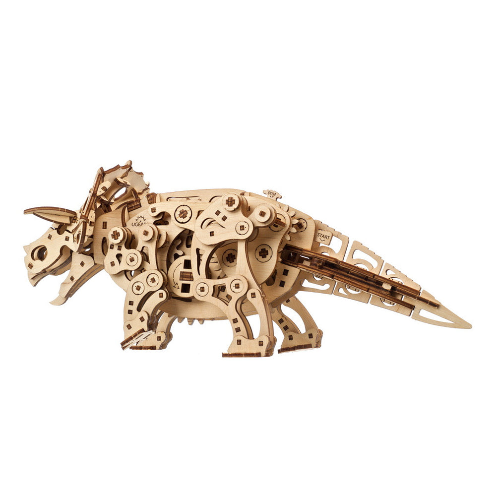 Ukraine Made Ugears Triceratops Wooden Mechanical 3D Puzzle DIY Model Kit