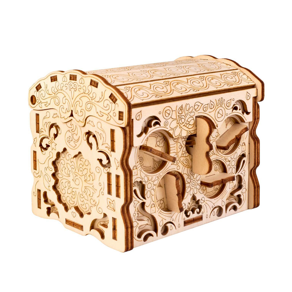Escapewelt Secret Treasure Box Assembled Wooden Model Puzzle Kit