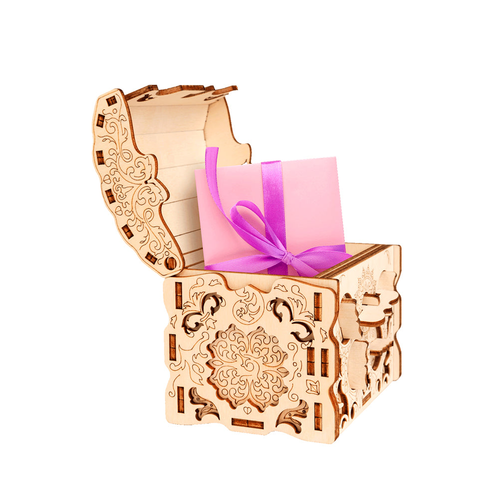 Escapewelt Secret Treasure Box Assembled Wooden Model Puzzle Kit