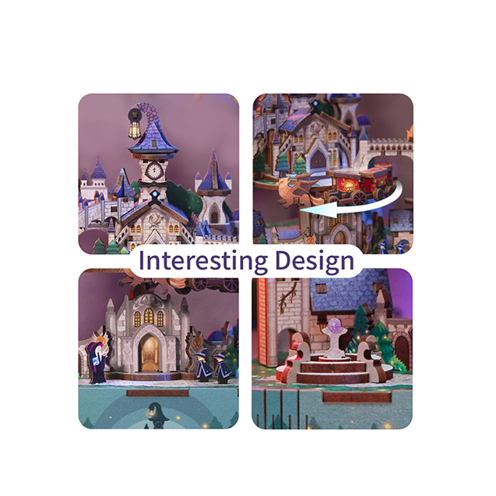 Tonecheer Magical Castle DIY Music Box Harry Potter 3D Puzzle Assembly Kit