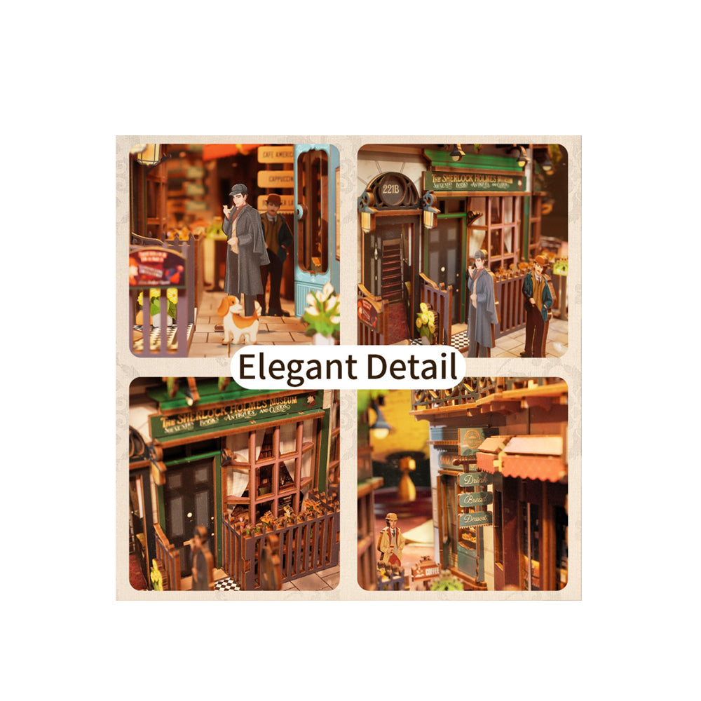 Tonecheer Baker Street 3D Book Nook DIY Construction Model Kit