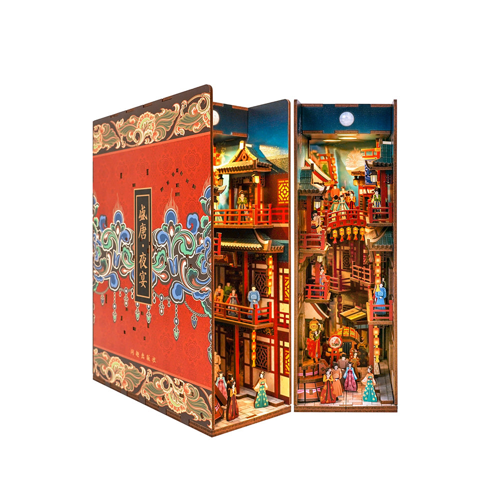 Tonecheer Banquet Of Tang Dynasty DIY Book Nook Wooden Puzzle Assembly Model