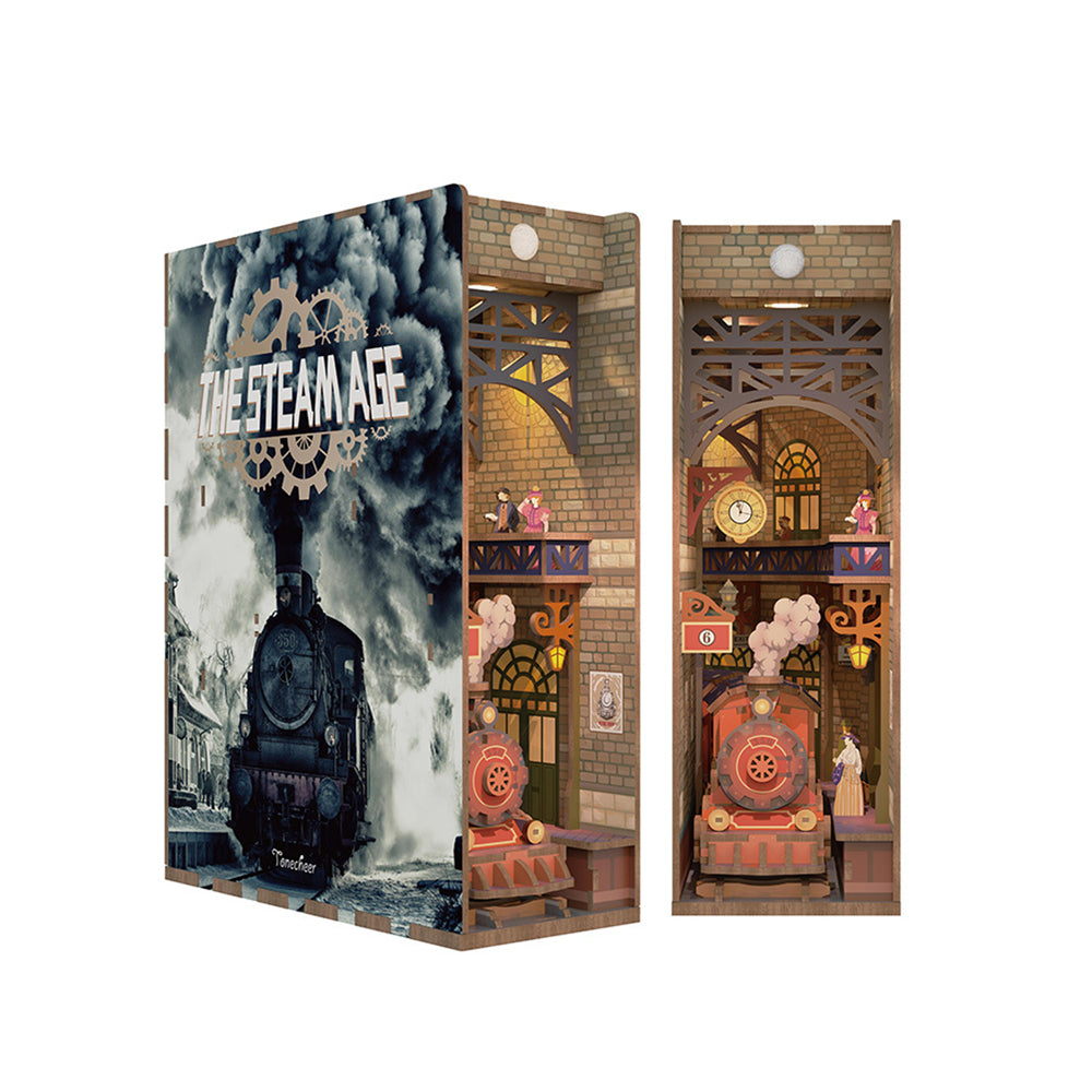 Tonecheer The Steam Age With LED Book Nook 3D Puzzle Model Kit