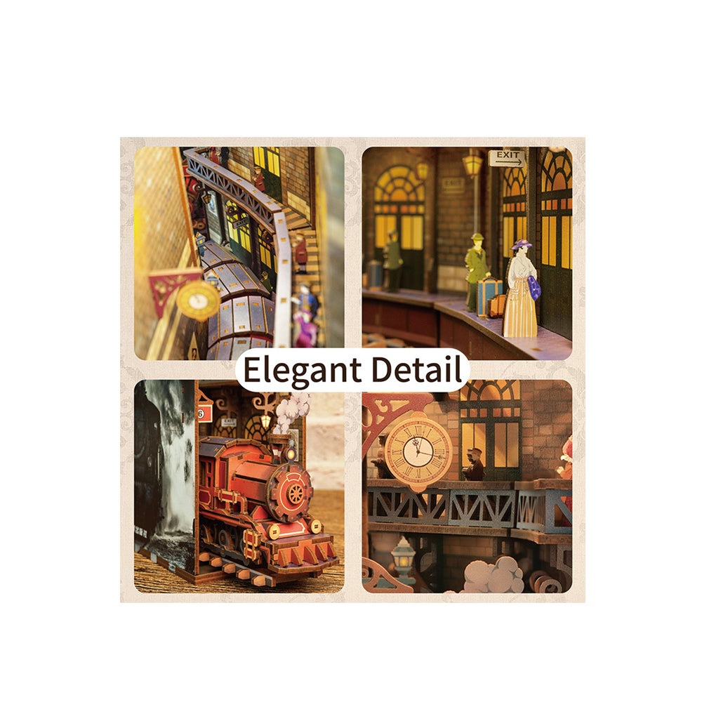 Tonecheer The Steam Age With LED Book Nook 3D Puzzle Model Kit