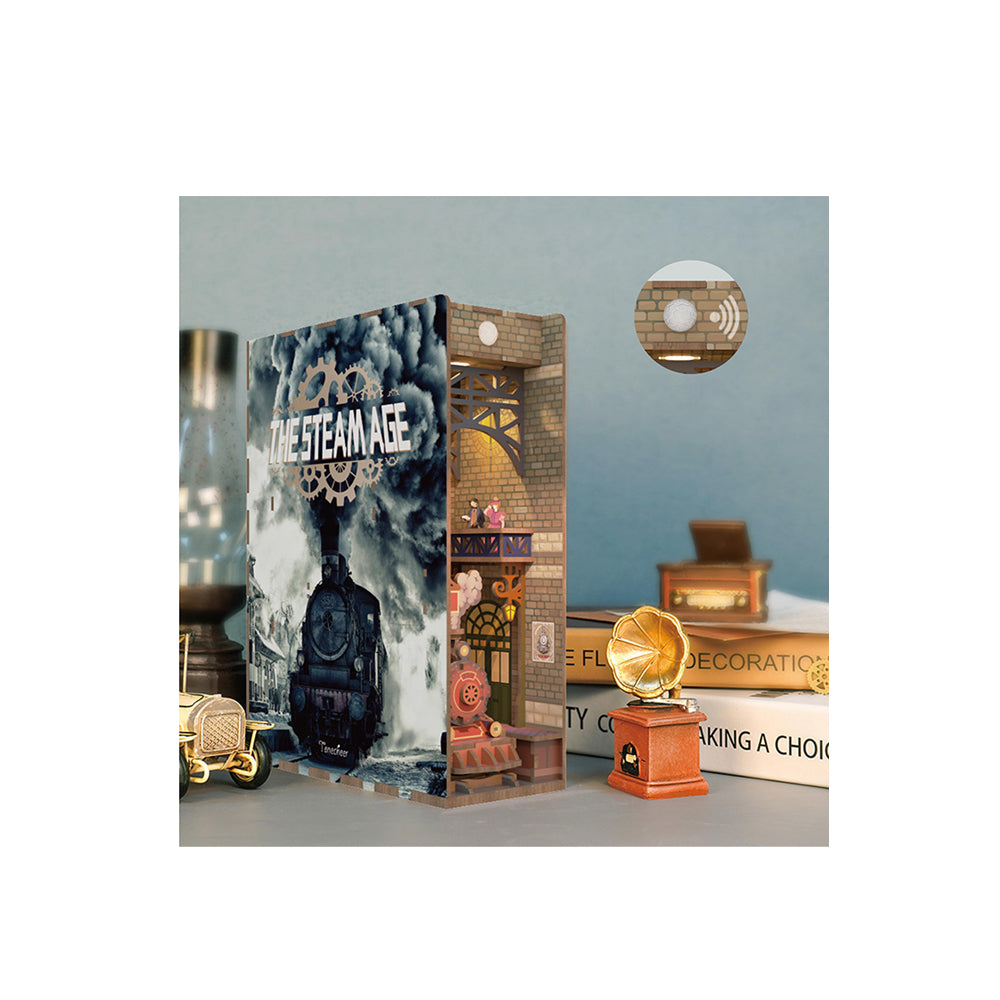 Tonecheer The Steam Age With LED Book Nook 3D Puzzle Model Kit