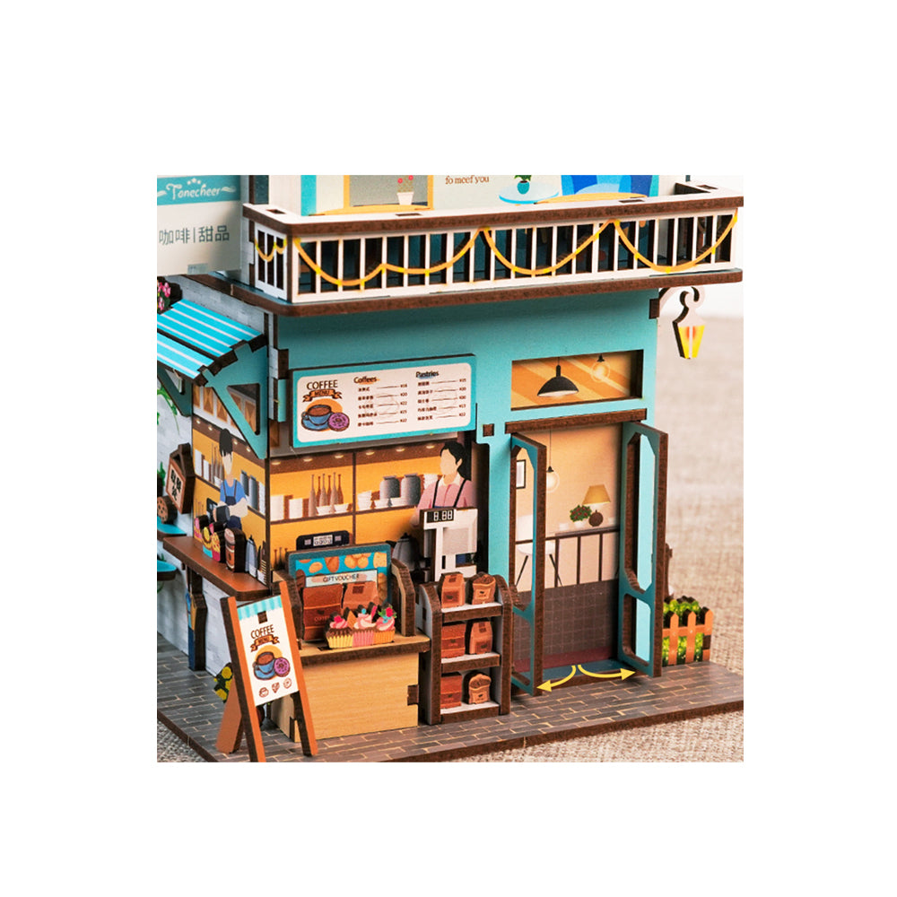 Tonecheer Cape Coffee Shop 3D Puzzle Storage Box DIY Model Kit