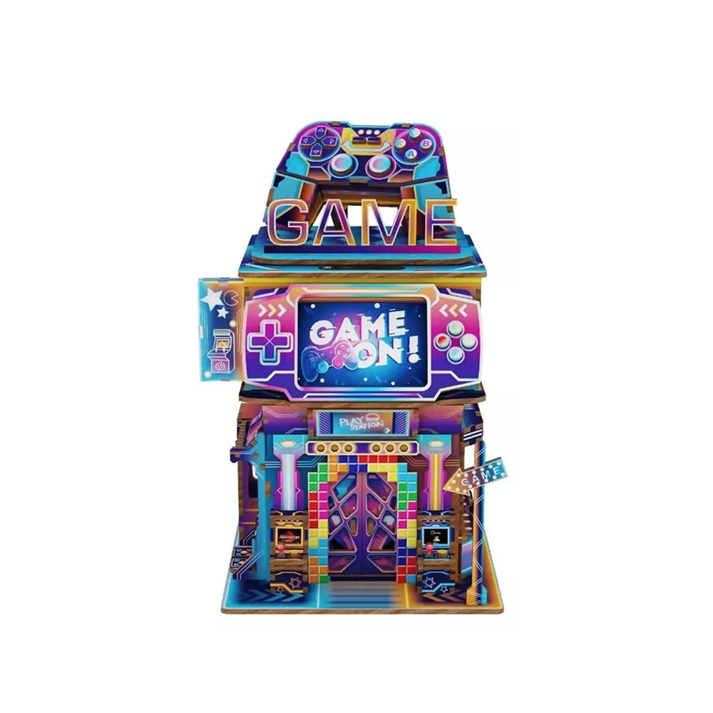 Tonecheer Cyber Game City Storage Box 3D Wooden Puzzles Model Kit
