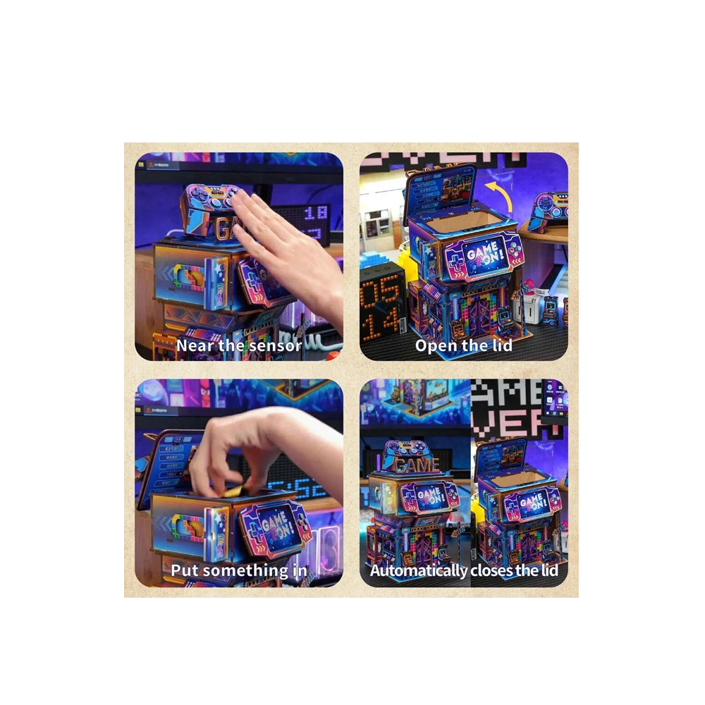 Tonecheer Cyber Game City Storage Box 3D Wooden Puzzles Model Kit