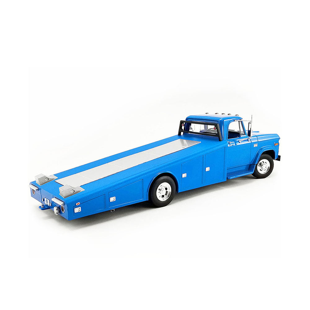 Acme 1:18 Scale 1970 Dodge D-300 Ramp Truck Corporate Blue Diecast Model Toy