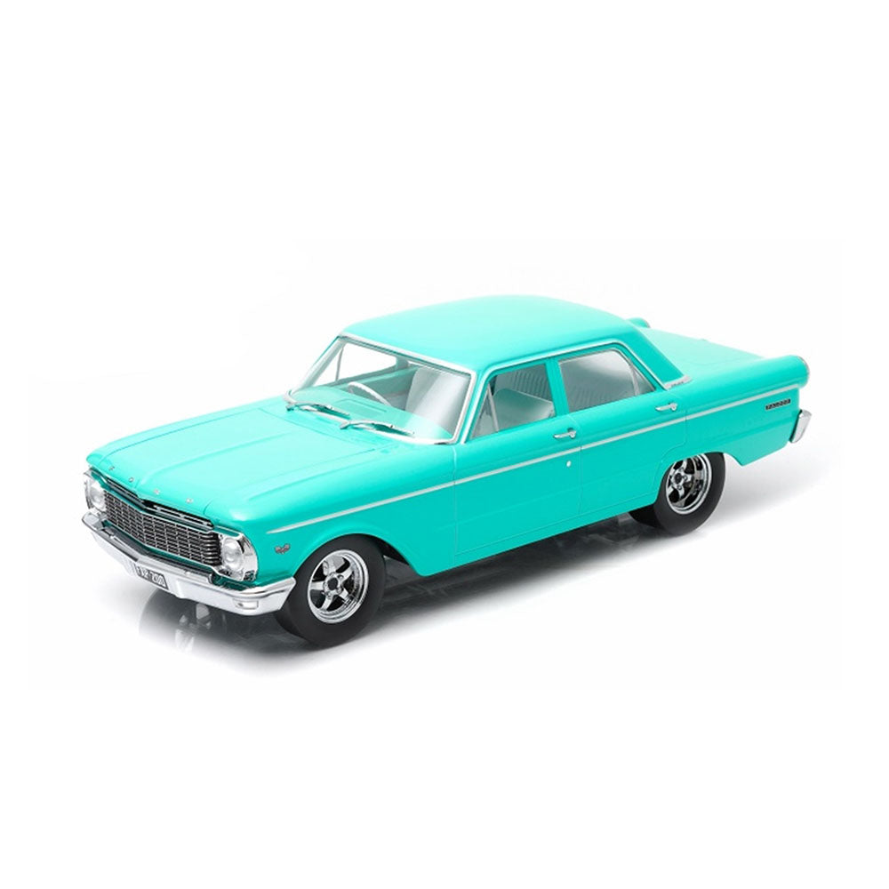 DDA 1:18 Scale 1965 Ford XP Falcon Sedan Teal With Custom Wheels Diecast Model