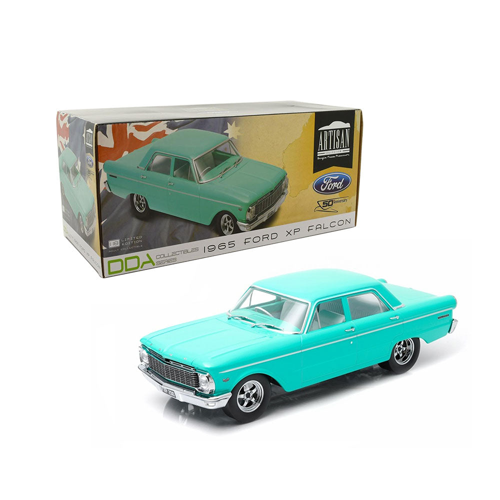 DDA 1:18 Scale 1965 Ford XP Falcon Sedan Teal With Custom Wheels Diecast Model