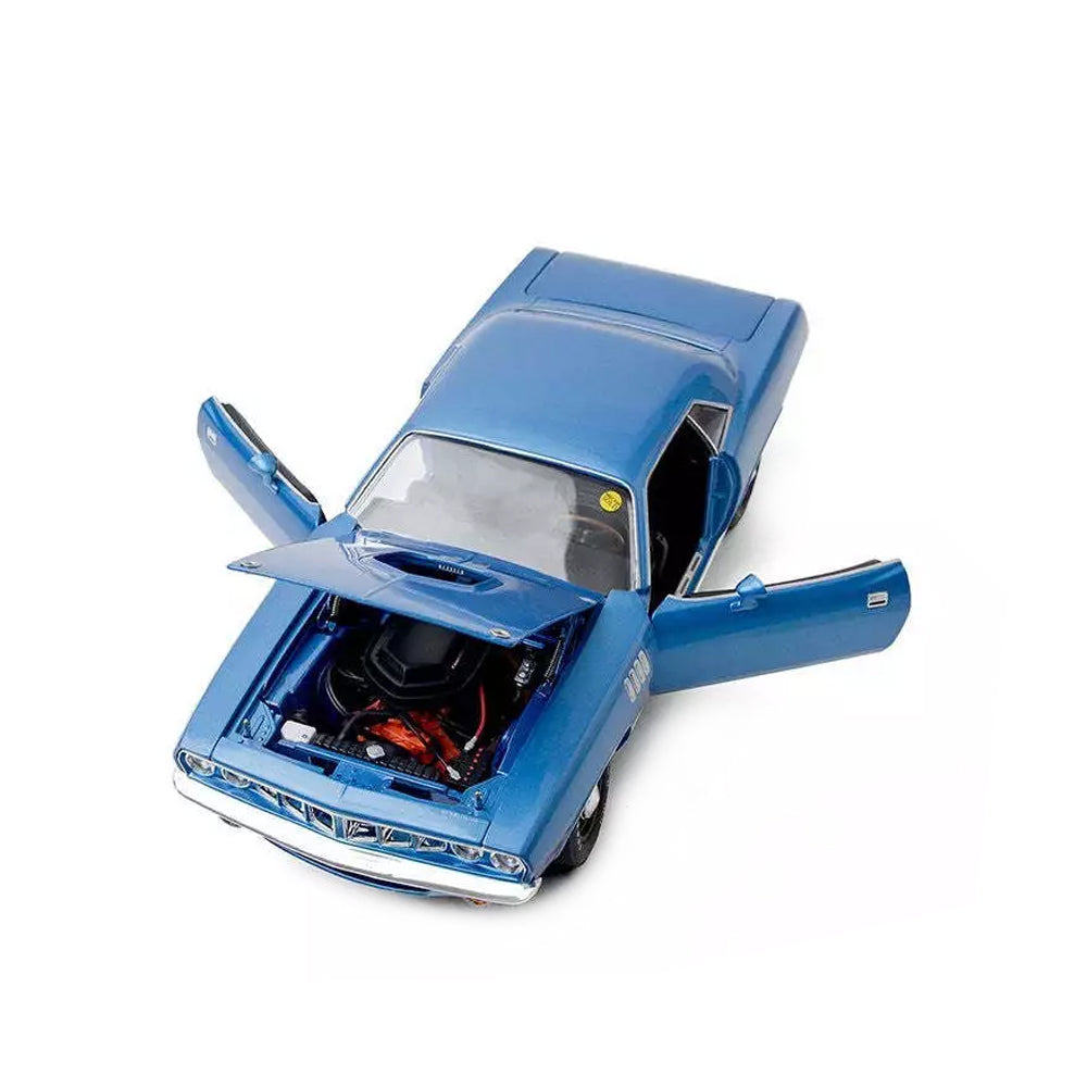 Greenlight 1:18 Scale 1971 Plymouth HEMI Cuda Highway 61 Blue Car Model