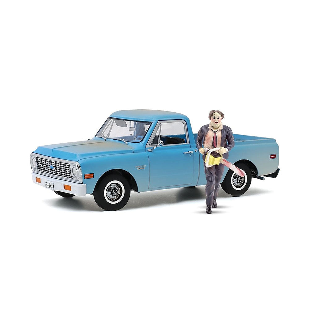 Greenlight 1:18 1971 Chevrolet C10 & Leatherface Figure Diecast Pickup Model