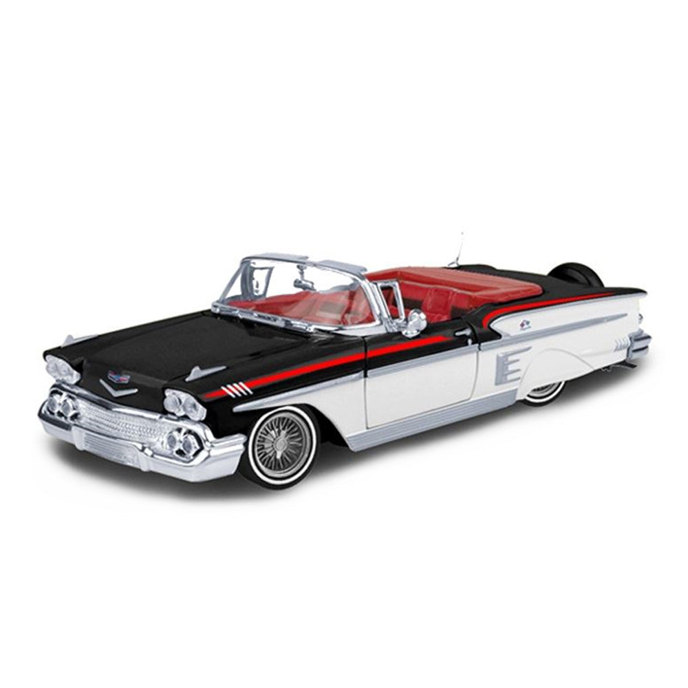Motormax 1:24 Scale 1958 Chevy Impala Convertible Get Low Series Diecast Model