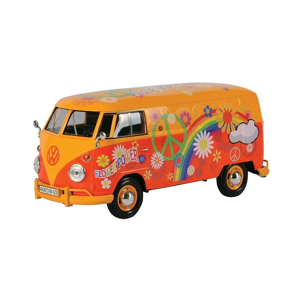 Motormax 1:24 Volkswagen Type 2 T1 Flower Power Delivery Van Diecast Toy Model