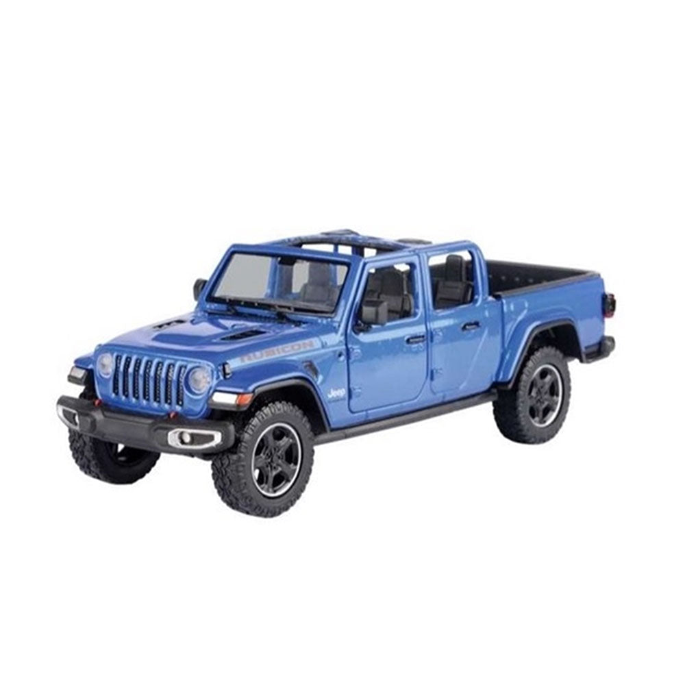 Motormax 1:27 Scale 2021 Jeep Gladiator Rubicon Open Top Blue Diecast Car Toy