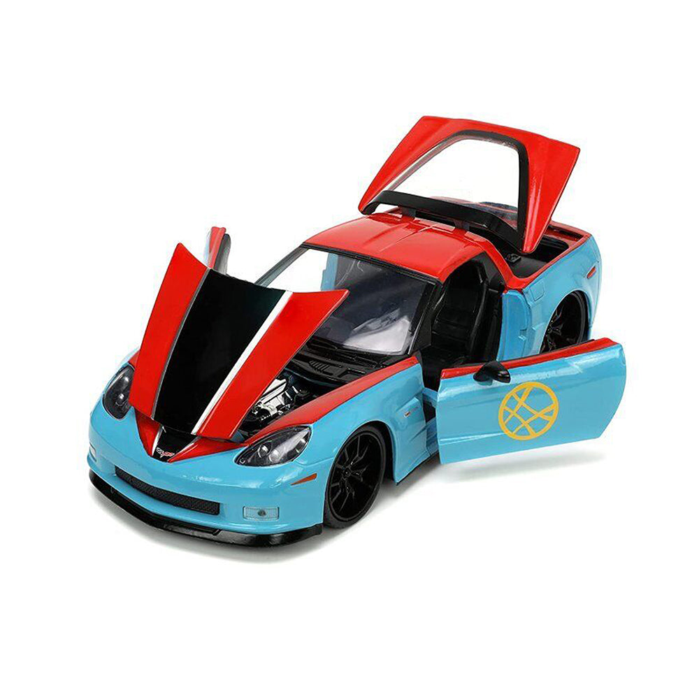 Jada 1:24 Scale Doctor Strange Figure With 2006 Chevy Corvette Z06 Diecast Model