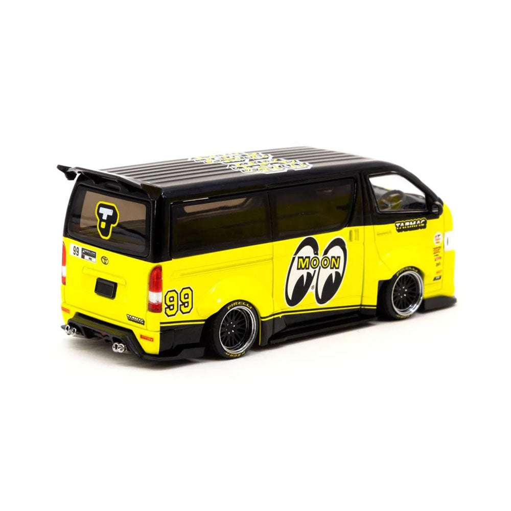Tarmac 1:43 Scale Toyota Hiace Widebody Mooneyes Team Van #99 Diecast Toy Model