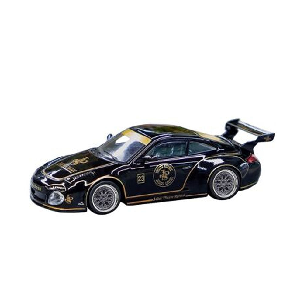Tarmac Works 1:64 Porsche Old & New 997 JPS With Container Diecast Model Car