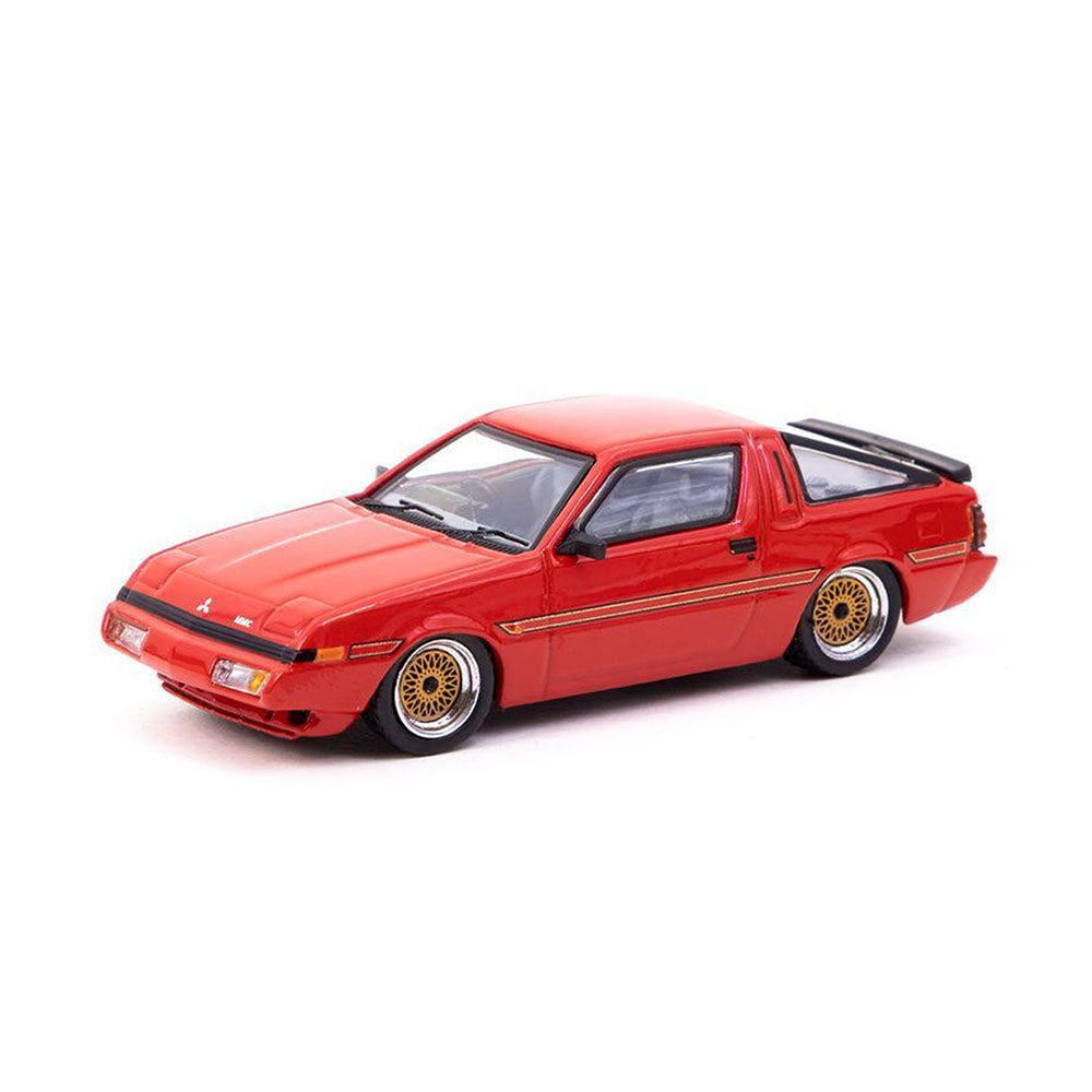 Tarmac Works 1:64 Scale Mitsubishi Starion Bright Red Diecast Car Model Replicas