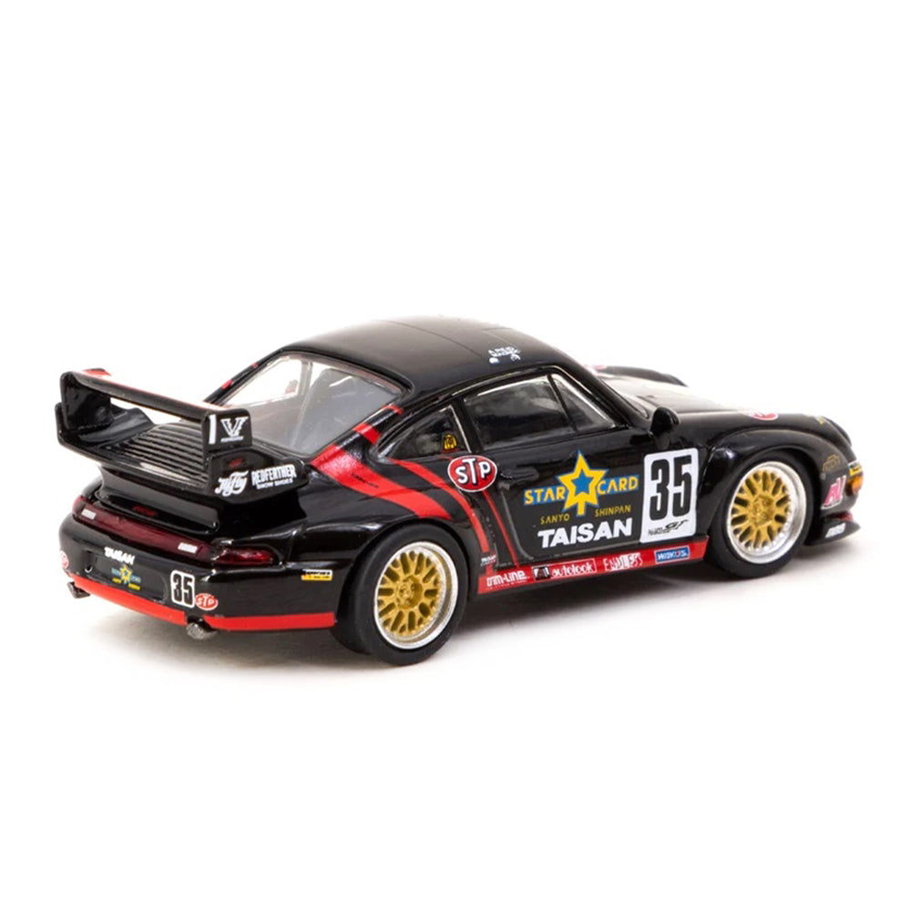 Tarmac Works 1:64 Scale Porsche 911 993 GT2 JGTC Taisan Starcard #35 Diecast Model