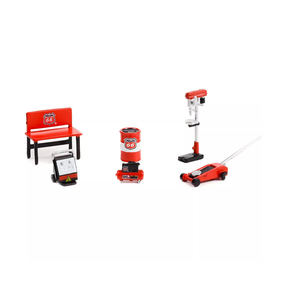 Greenlight 1:64 Scale 6 Pieces Phillipps 66 Shop Tool Accessories Series 5 Toy Model