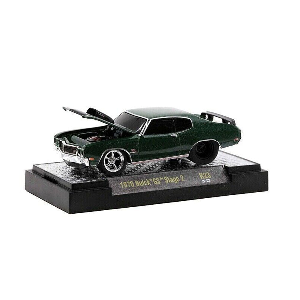 M2 Machines 1:64 Scale Ground Pounders R23 1970 Buick GS Stage 2 Diecast Model Car