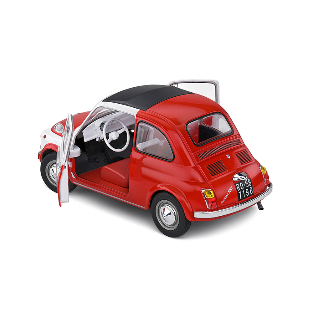 Solido 1:18 Scale Fiat 500 Turbina Tribute 1965 Car Model Toy Gift S1801408
