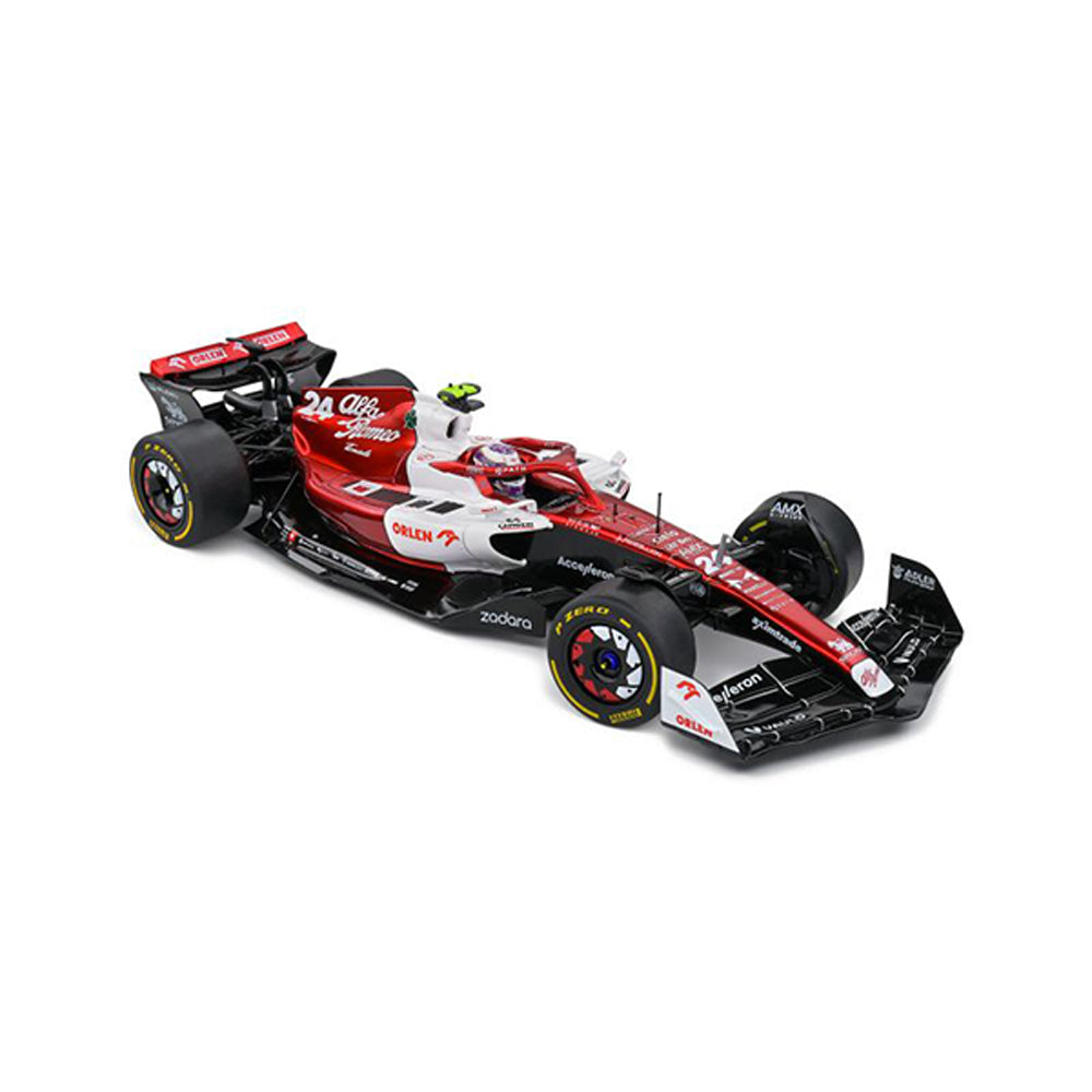 Solido 1:18 Scale Alfa Romeo C42 #24 Z.GUANYU White Canada GP 2022 Racing Car Model