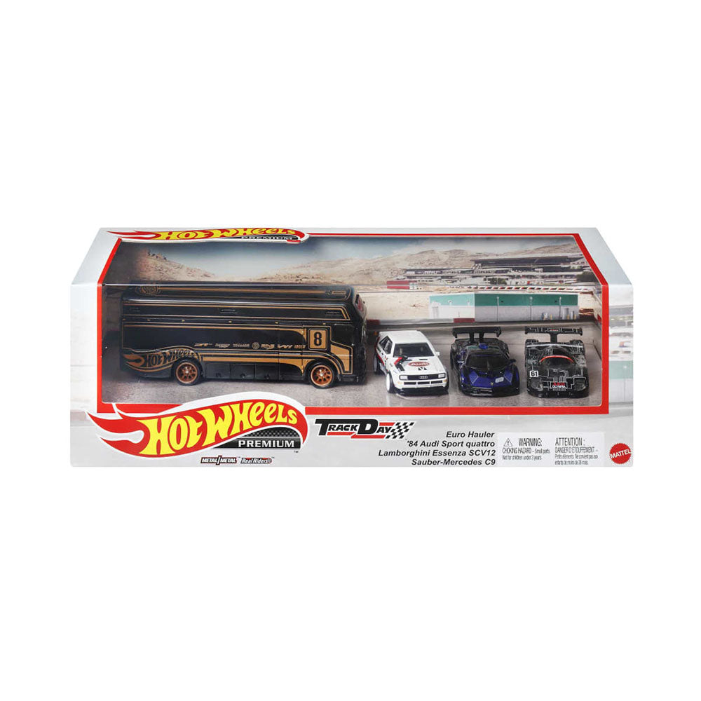Hot Wheels 1:64 Track Day Premium Collector Set Hauler Audi Essenza & Sauber C9