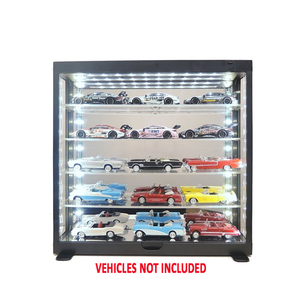 Kings Creation 5 Layers Led Display Case Mirror Back Base Suits 1:64 & 1:43 Car