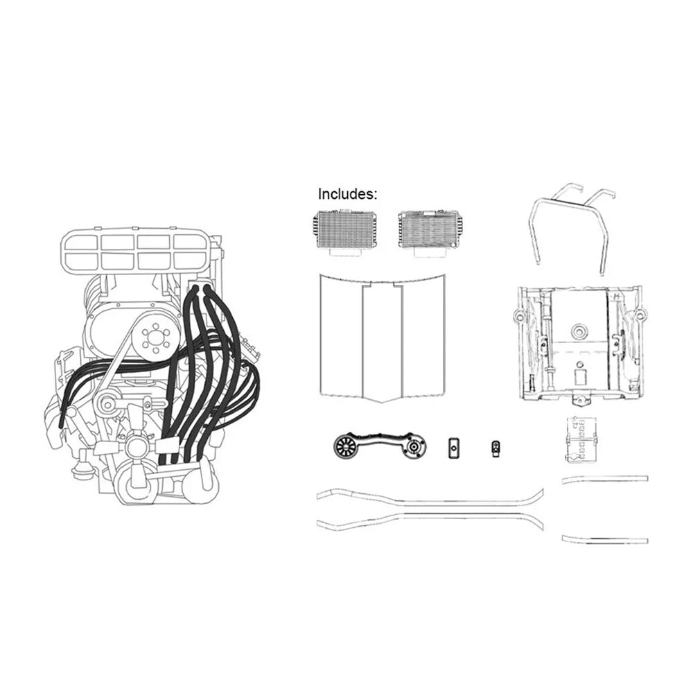 DDA 1:24 Scale Holden LC/LJ Torana Supercharged LS6 Engine Plastic Assembly Kit