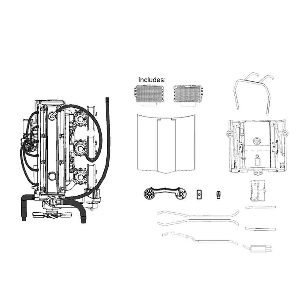 DDA 1:24 Scale LC/LJ 6 Cyl With Triple Carbs Engine Plastic Kit Accessory