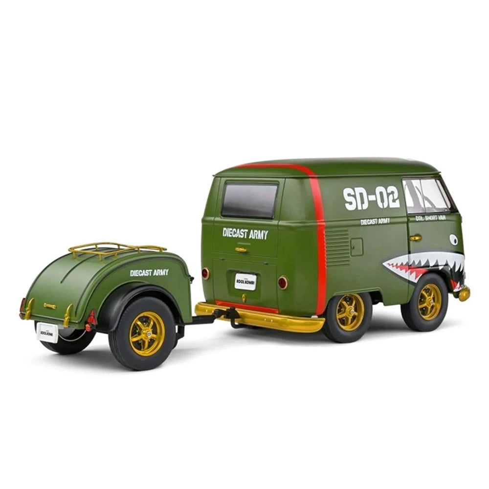 Solido 1:18 Scale Volkswagen 1950 Kool Kombi Army Fighter Diecast Model