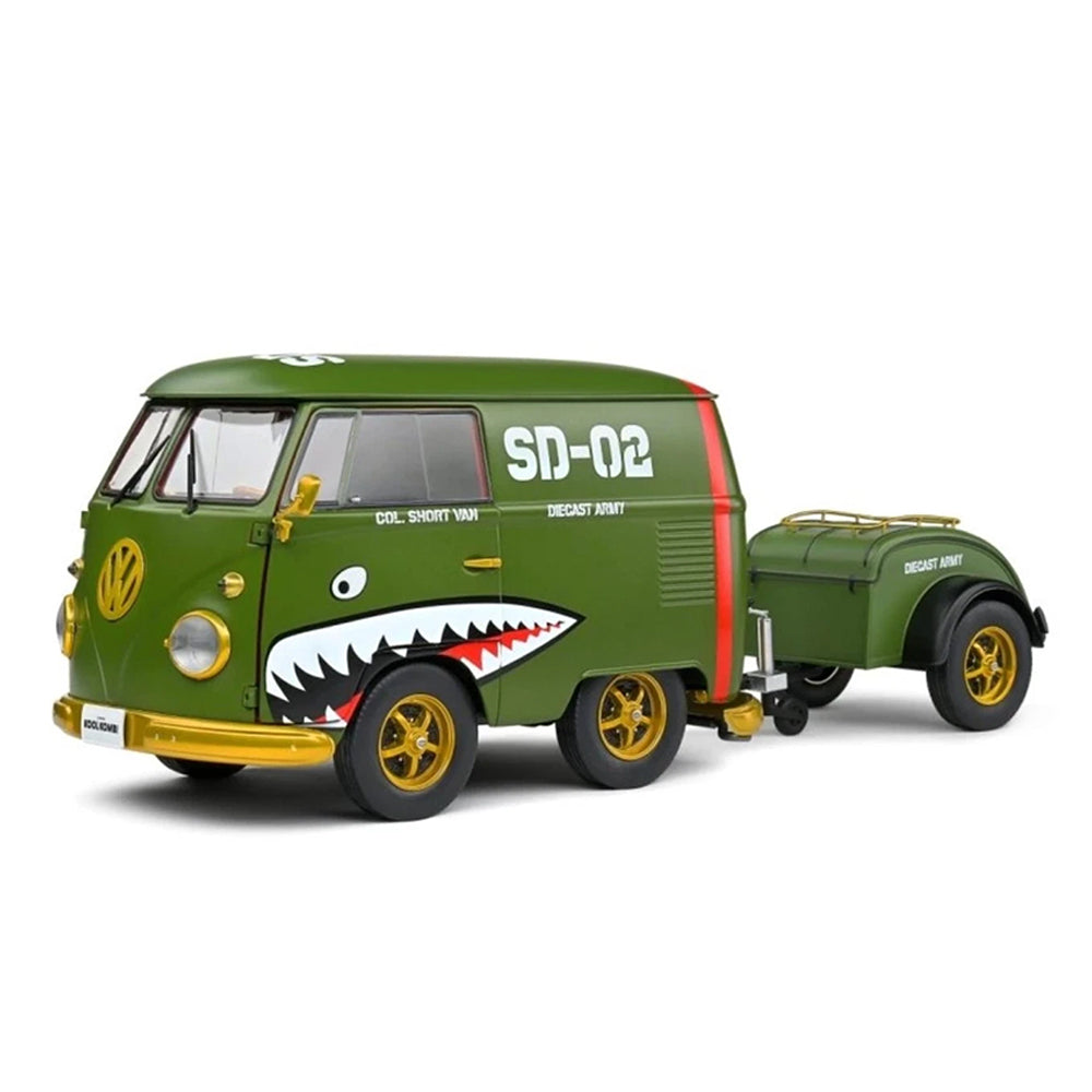 Solido 1:18 Scale Volkswagen 1950 Kool Kombi Army Fighter Diecast Model