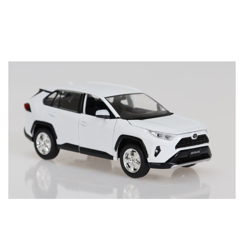 DDA 1:24 Scale Toyota Rav 4 Lights & Sound White SUV Diecast Car Model