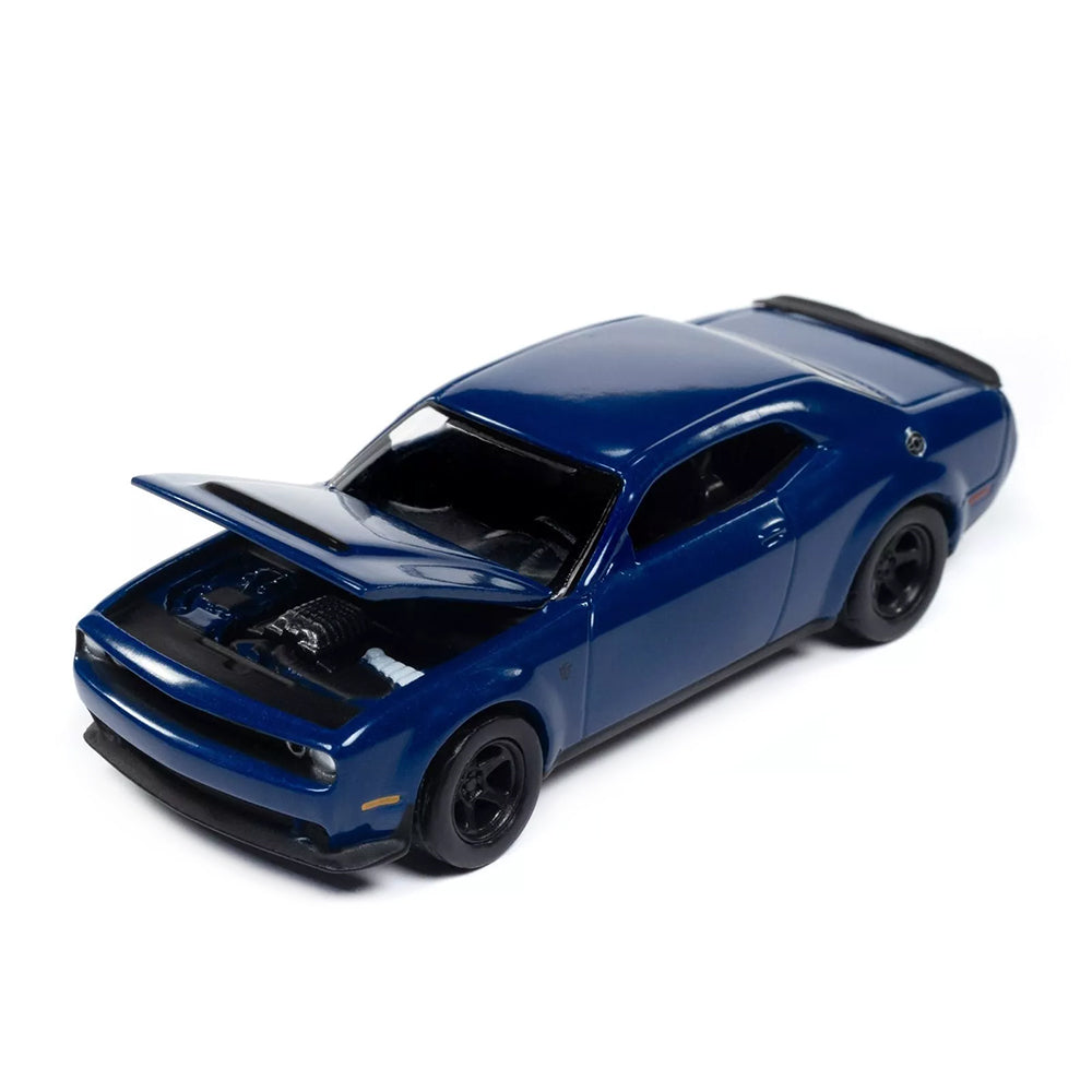 Auto World 1:64 Scale 2018 Dodge Challenger STR Demon Blue Diecast Vehicle