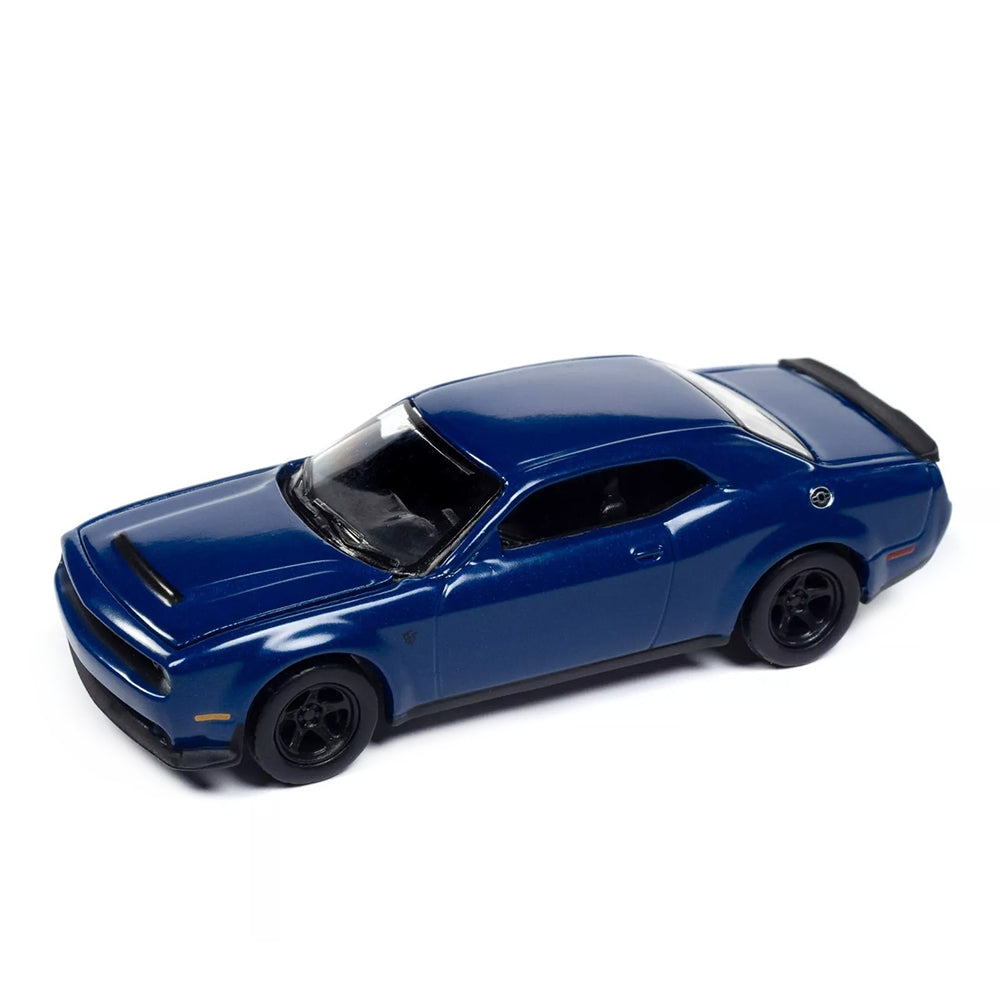 Auto World 1:64 Scale 2018 Dodge Challenger STR Demon Blue Diecast Vehicle