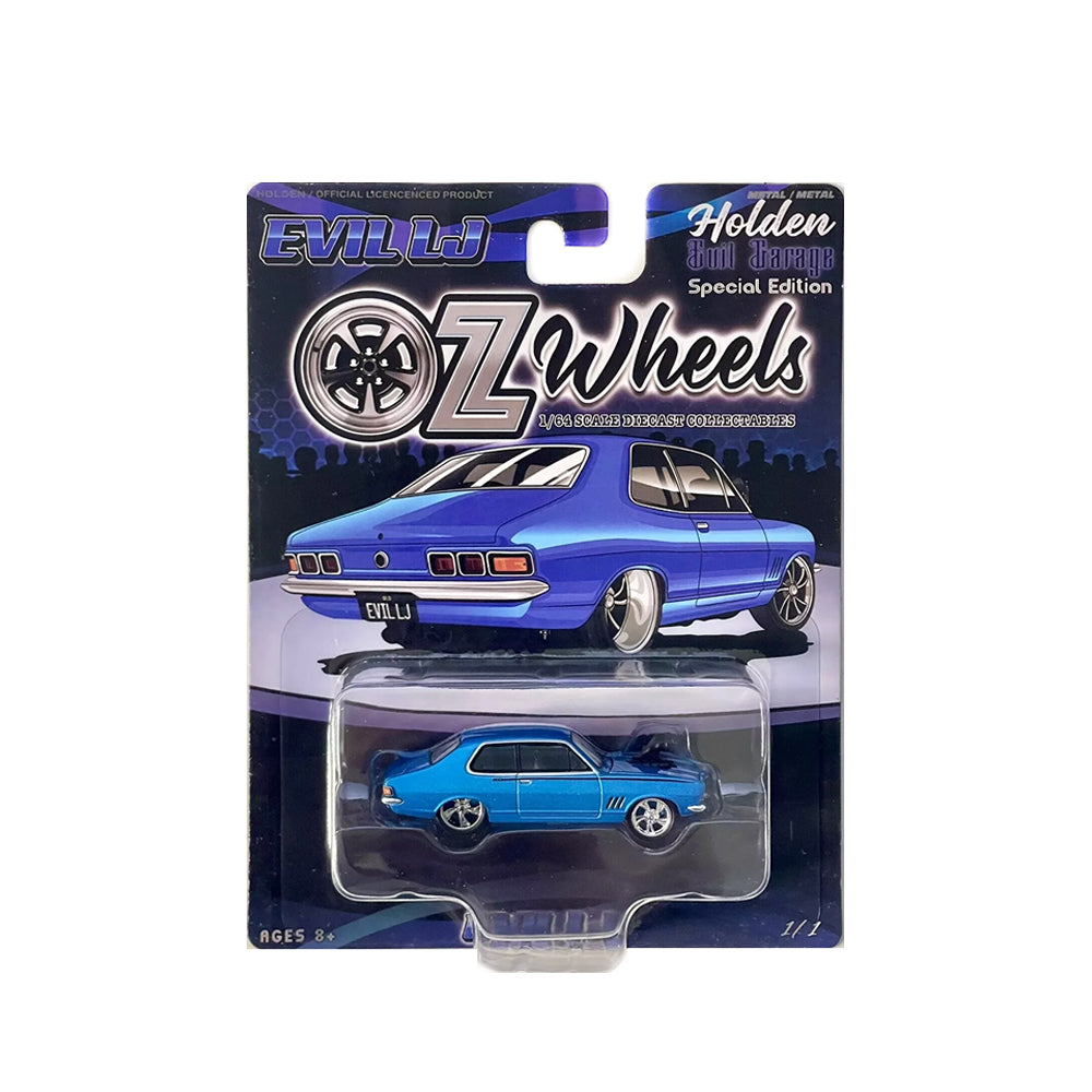 OZ Wheels 1:64 Scale Evil LJ Holden Torana Fully Sick Detail Blue Diecast Car