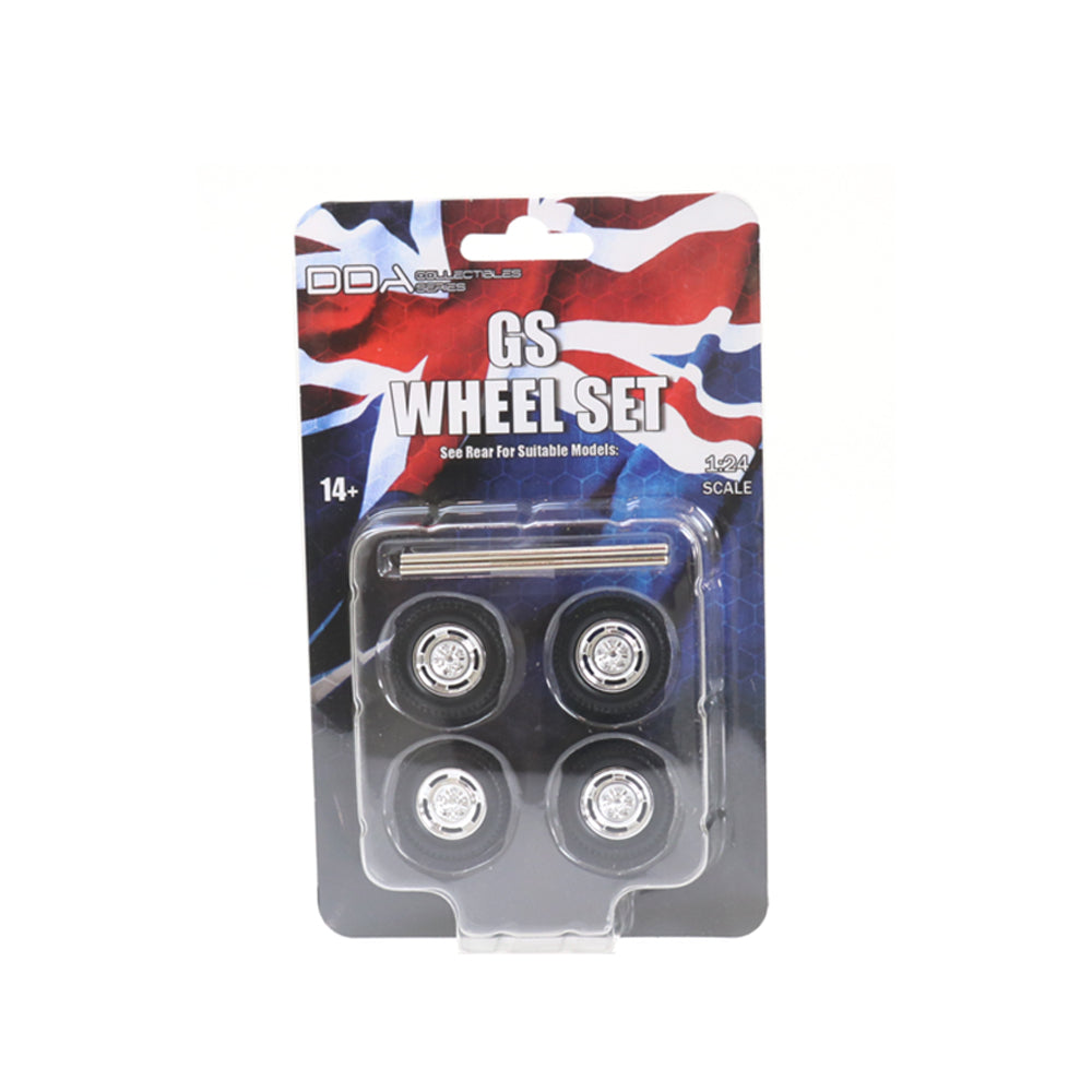 DDA 1:24 Scale 4pcs GS Wheels Set With Tyres & Axles Suits Holden HQ & HJ Ford XW & XY