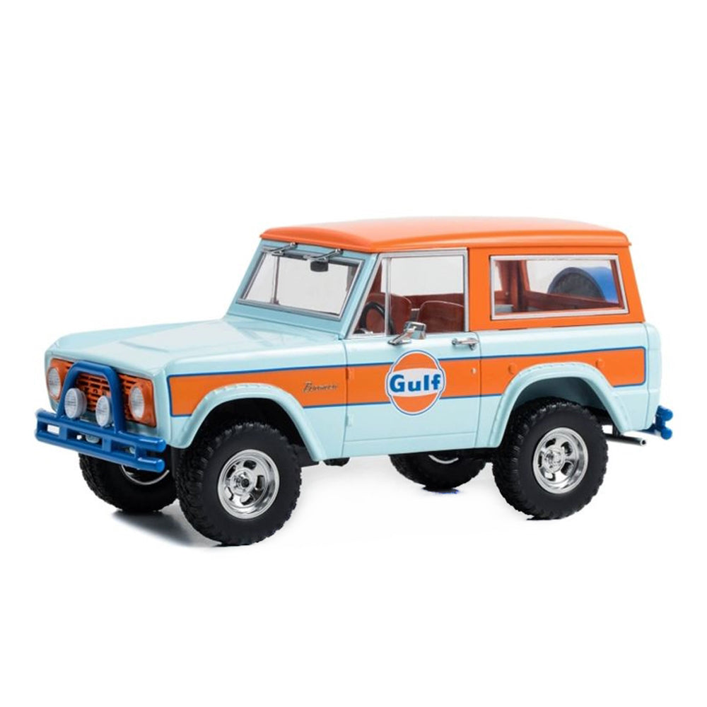 Greenlight 1:24 Scale Gulf Oil 1966 Ford Bronco Running On Empty Diecast Vehicle