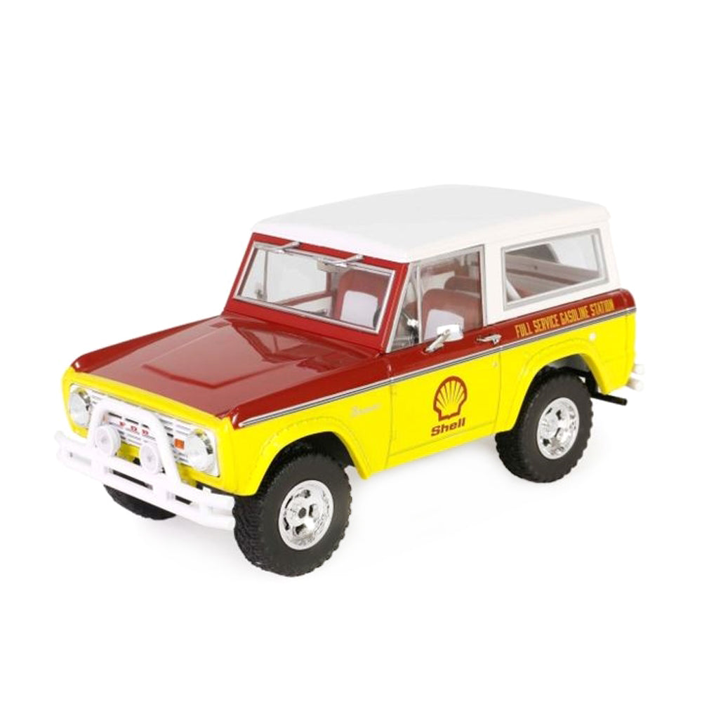 Greenlight 1:24 Scale Shell Oil 1977 Ford Bronco Running On Empty Diecast Vehicle