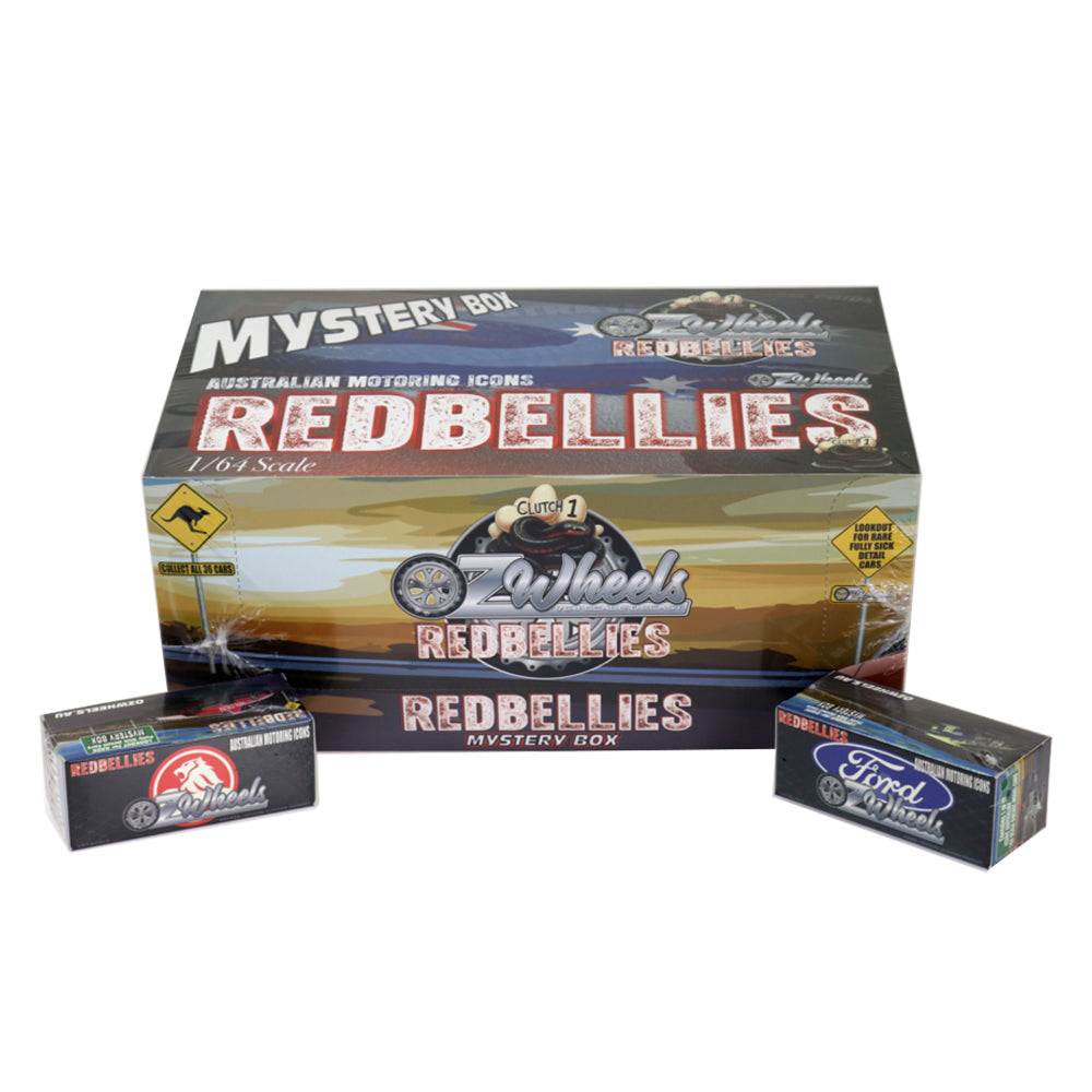 OZ Wheels 1:64 Scale Red Bellies Mystery Boxes 36pcs Diecast Car Model