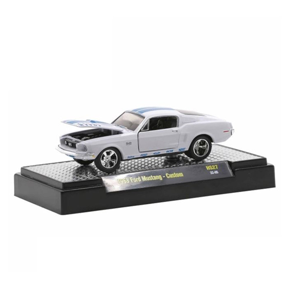 M2 Machines 1:64 Scale 1968 Ford Mustang Custom & 5.0 Coyote Motor Diecast Car