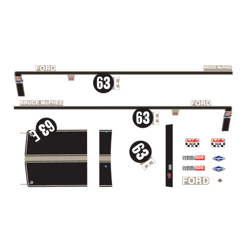 DDA 1:24 Scale #63E XW Ford Bathurst Decal Kit For Car Model