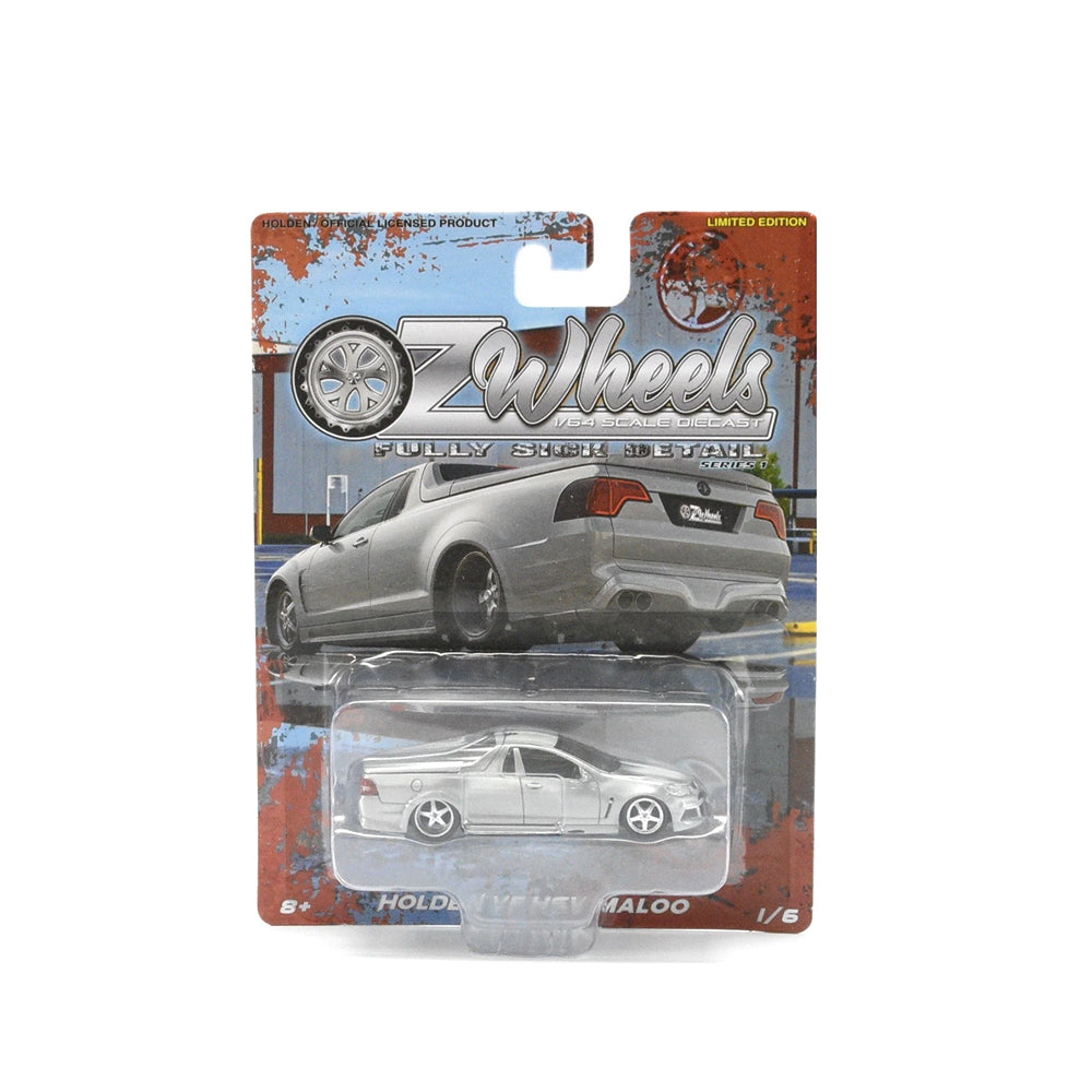 OZ Wheels 1:64 Scale Fully Sick Detail Holden VF HSV Maloo Silver Diecast Car