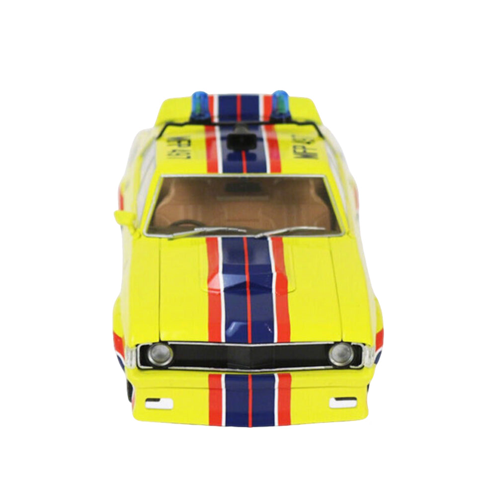 DDA 1:24 Sfragismeno Ford Falcon XA MFP Interceptor Yellow Diecast Model Car Toy