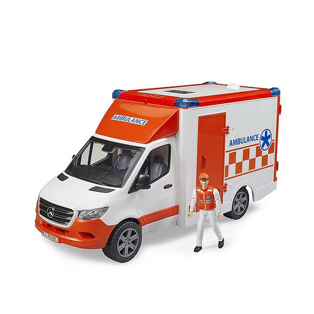 Bruder 1:16 Scale Mercedes G3 Sprinter Ambulance With Driver & Light Sound Toy Model