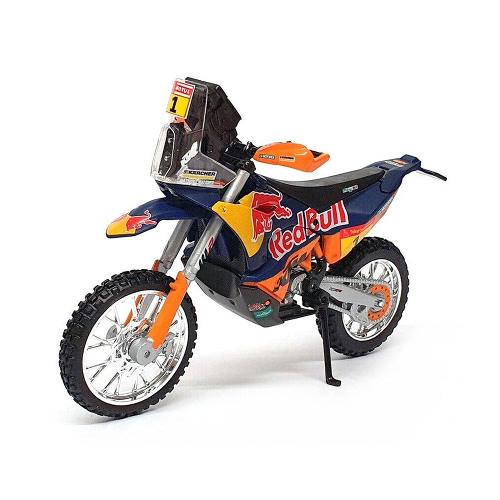 Bburago 1:18 Scale KTM 450 Dakar Rally 2019 Red Bull #1 Diecast Motorbike Model