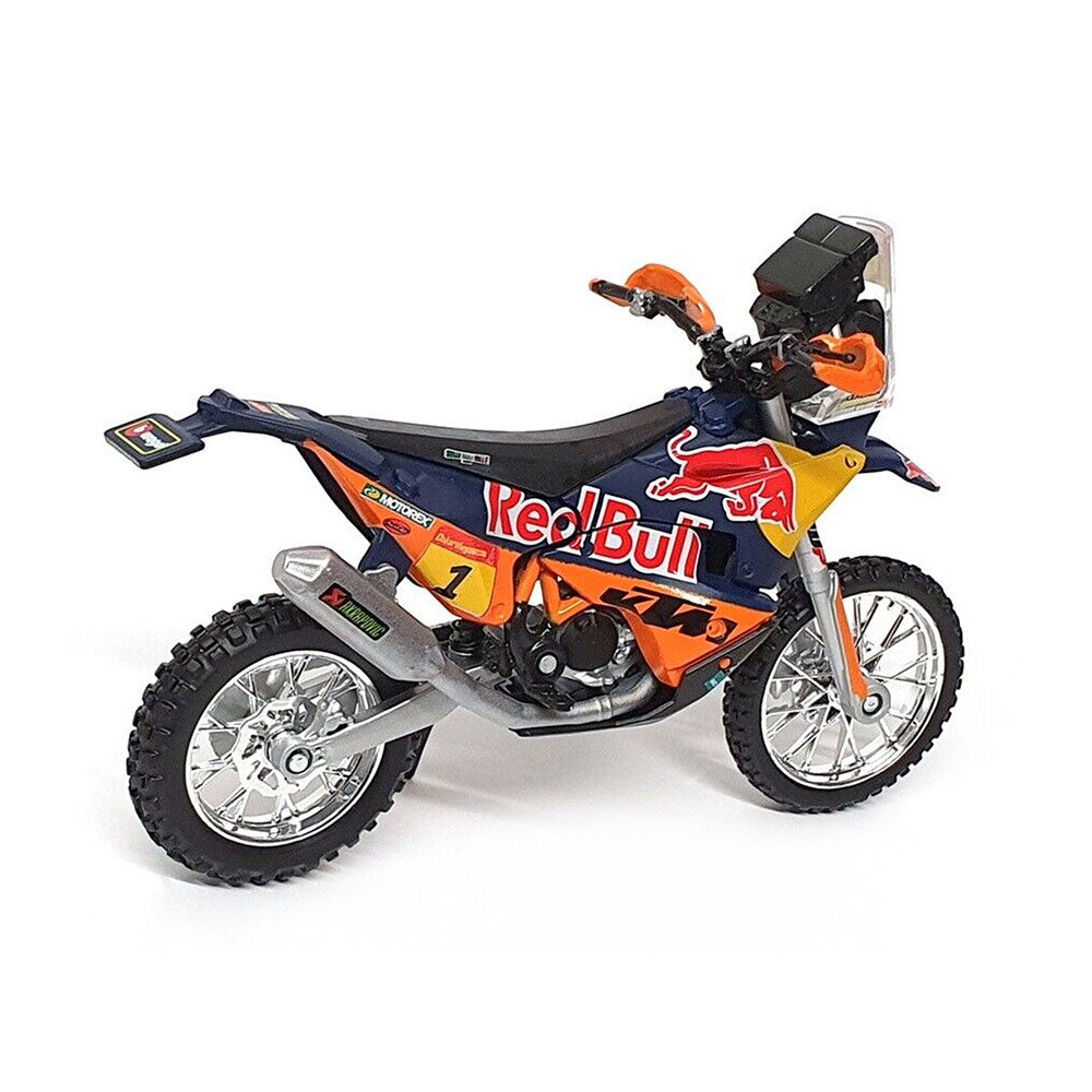 Bburago 1:18 Scale KTM 450 Dakar Rally 2019 Red Bull #1 Diecast Motorbike Model